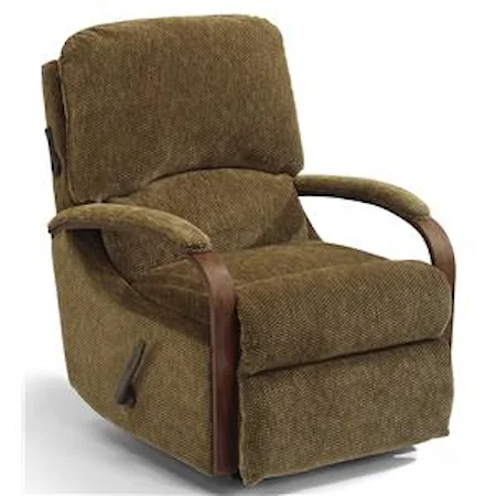 Exposed Wood Recliner with Power